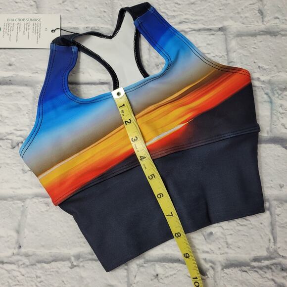 Soulgani Lux Low-Impact Crop Sunrise Print Sports Bra size XS - Picture 8 of 12